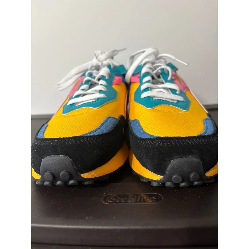 PUMA Rider FV Future Vintage Sz 12 Sneakers Yellow Green Pink Men's Retro Vibes